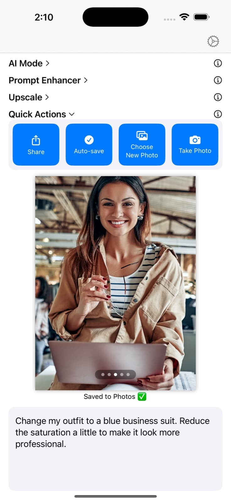 AI Photo Editing preview